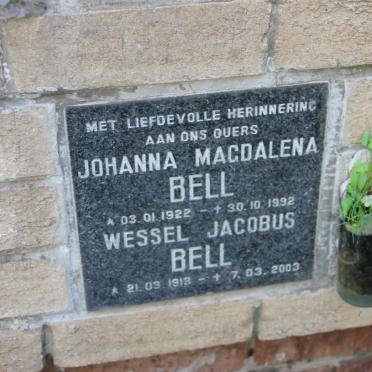 BELL Wessel Jacobus 1913-2003 &amp; Johanna Magdalena 1922-1992