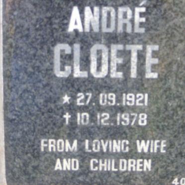 CLOETE André 1921-1978