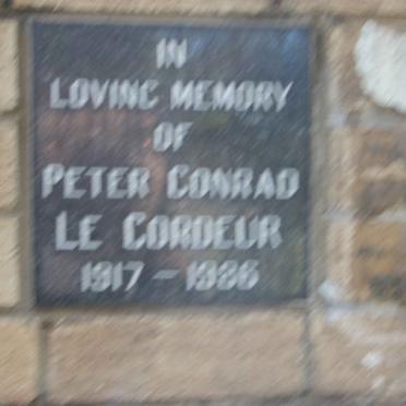 CORDEUR Peter Conrad, le 1917-1985