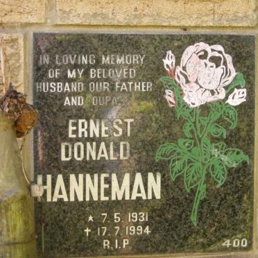 HANNEMAN Ernest Donald 1931-1994