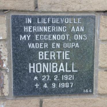 HONIBALL Bertie 1921-1987