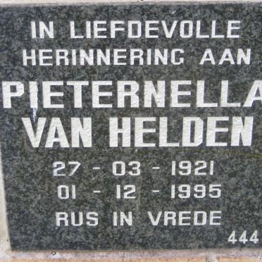 HELDEN Pieternella, van 1921-1995