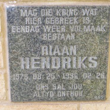 HENDRIKS Riaan 1978-1996