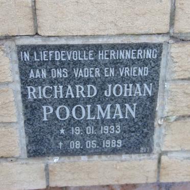 POOLMAN Richard Johan 1933-1989