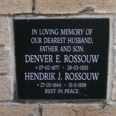 ROSSOUW Hendrik J. 1944-1999 :: ROSSOUW Denver E. 1977-1993