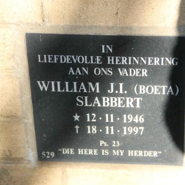 SLABBERT William J.I. 1946-1997
