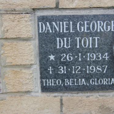TOIT Daniel George, du 1934-1987