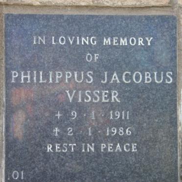 VISSER Philippus Jacobus 1911-1986
