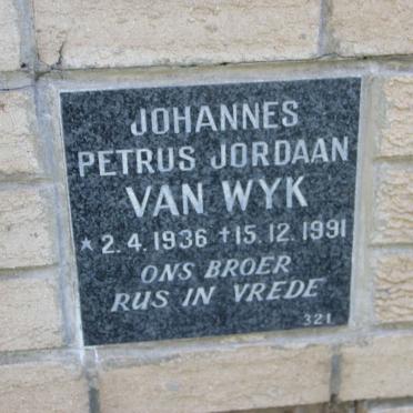 WYK Johannes Petrus Jordaan, van 1936-1991