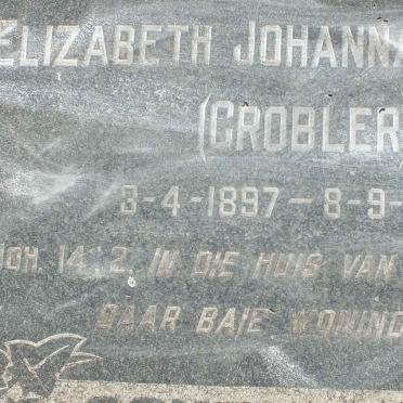 ? Elizabeth Johanna Cornelia nee GROBLER 1897-1954