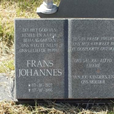 ? Frans Johannes 1927-1996