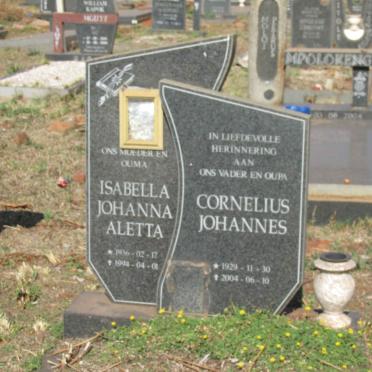 ? Cornelius Johannes 1929-2004 & Isabella Johanna Aletta 1936-1994