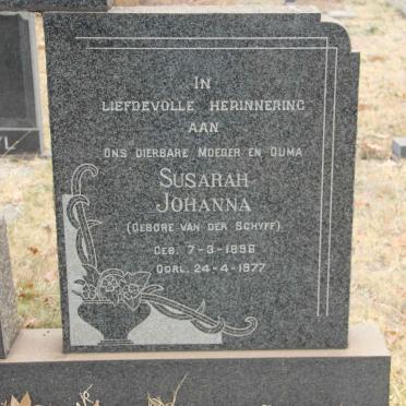 ? Johannes Hendrik 1892-1961 &amp; Susara Johanna VAN DER SCHYFF 1896-1977