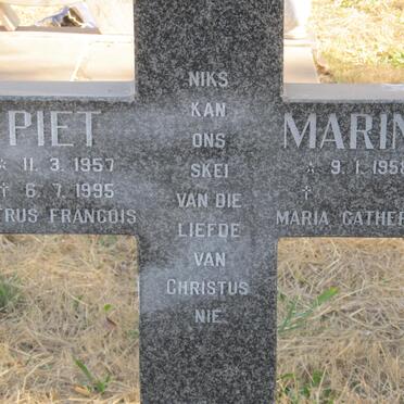 ? Petrus Francois 1957-1995 &amp; Maria Catharina 1958-