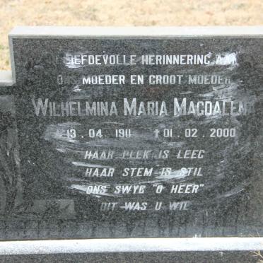 ? Wilhelmina Maria Magdalena 1911-2000