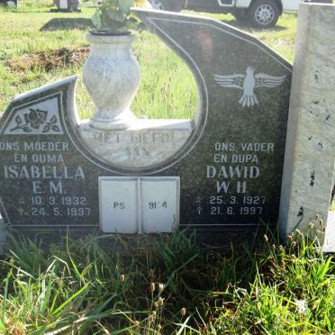 ? Dawid W.H. 1927-1997 &amp; Isabella E.M. 1932-1997 