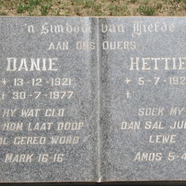 ? Danie 1921-1977 &amp; Hettie 1926