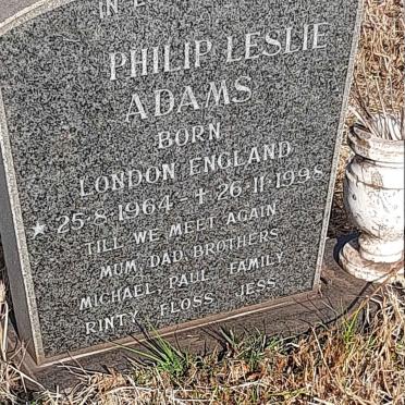 ADAMS Philip Leslie 1964-1998