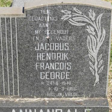 ANNANDALE Jacobus Hendrik Francois George  1940-1986