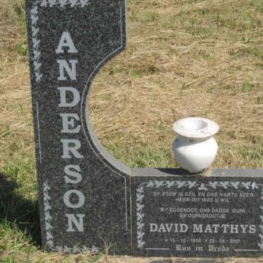 ANDERSON David Matthys 1935-2007
