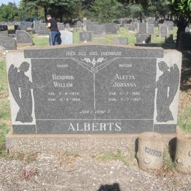 ALBERTS Hendrik Willem 1874-1964 &amp; Aletta Johanna 1884-1967