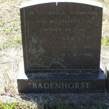 BADENHORST Annie 1919-1982