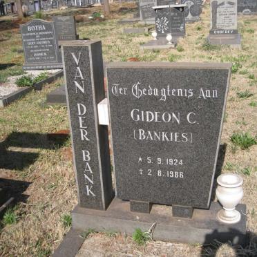 BANK Gideon C., van der 1924-1986