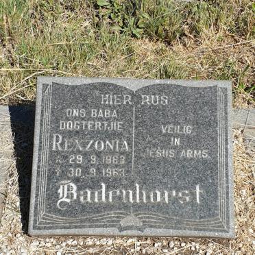 BADENHORST Rexzonia 1963-1963