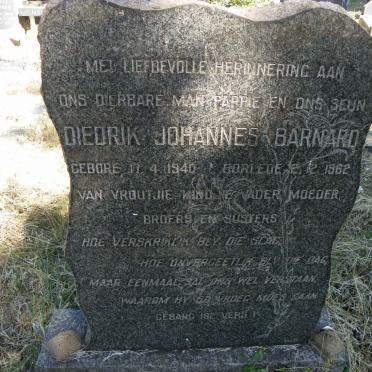 BARNARD Diedrik Johannes 1940-1962
