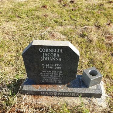 BADENHORST Cornelia Jacoba Johanna 1950-2006