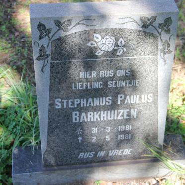 BARKHUIZEN Stephanus Paulus 1981-1981