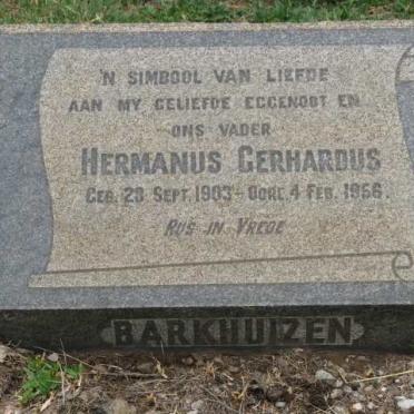 BARKHUIZEN Hermanus Gerhardus 1903-1956