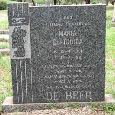 BEER Maria Gertruida, de 1961-1961