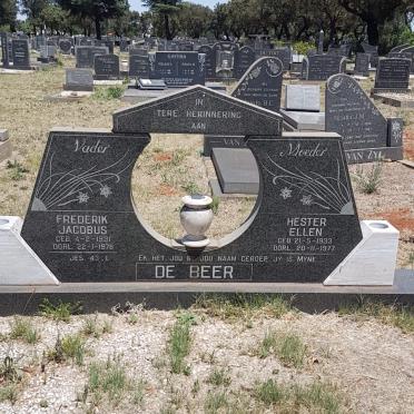 BEER Frederik Jacobus, de 1931-1978 &amp; Hester Ellen 1933-1977