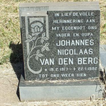 BERG Johannes Nicolaas, van den 1917-1982