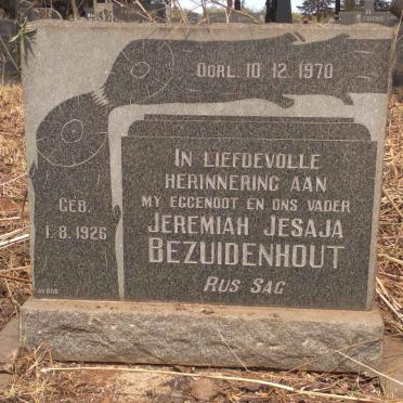BEZUIDENHOUT Jeremiah Jesaja 1926-1970