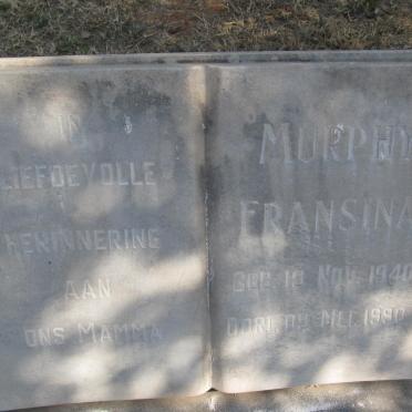 BERG Jacobus Petrus, van den 1937-19?7 :: MURPHY Fransina 1940-1990