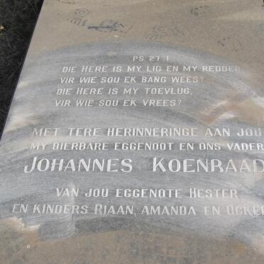 BERNARDO Johannes Koenraad 1950-1997 &amp; Hester 1951-