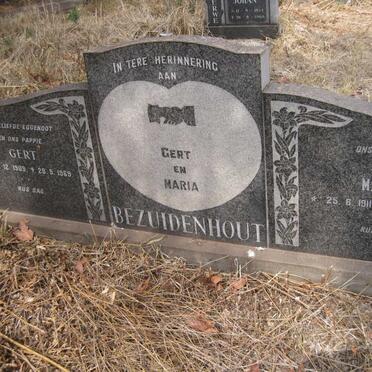BEZUIDENHOUT Gert 1909-1969 &amp; Maria 1911-1983
