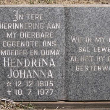 BERG Johannes Jacob, van den &amp; Hendrina Johanna 1905-1977