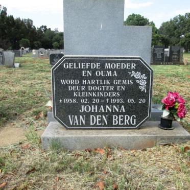 BERG Johanna, van den 1958-1993