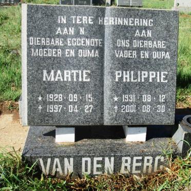 BERG Phlippie, van den 1931-2001 &amp; Martie 1928-1997