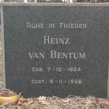 BENTUM Heinz, van 1924-1966