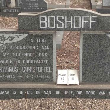 BOSHOFF Marthinus Christoffel 1923-1985