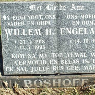 BOSHOFF Willem H. 1918-1995 &amp; Engela S. 1921-2010