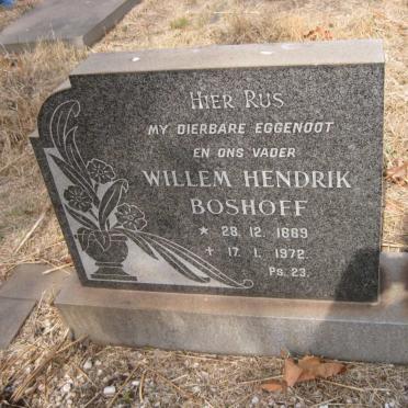 BOSHOFF Willem Hendrik 1889-1972