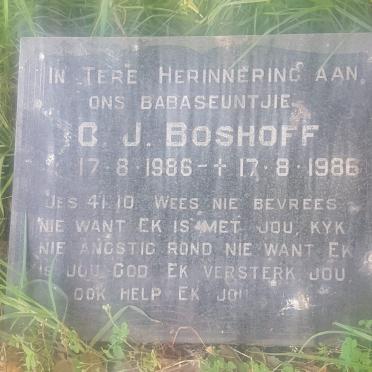 BOSHOFF C.J. 1986-1986