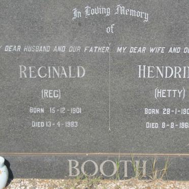 BOOTH Reginald 1901-1983 &amp; Hendrina 1905-1965
