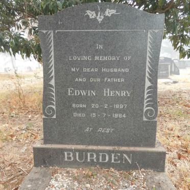 BURDEN Edwin Henry 1897-1964