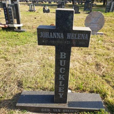 BUCKLEY Johanna Helena nee VAN STADEN 1933-2006